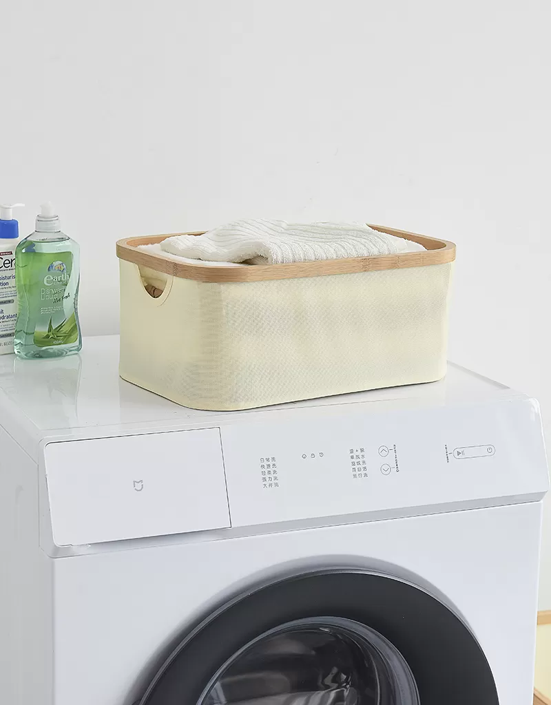 16L Foldable Hamper, Ivory